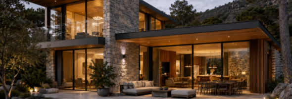 Vidrio, piedra y madera: los materiales que definen la estética residencial actual